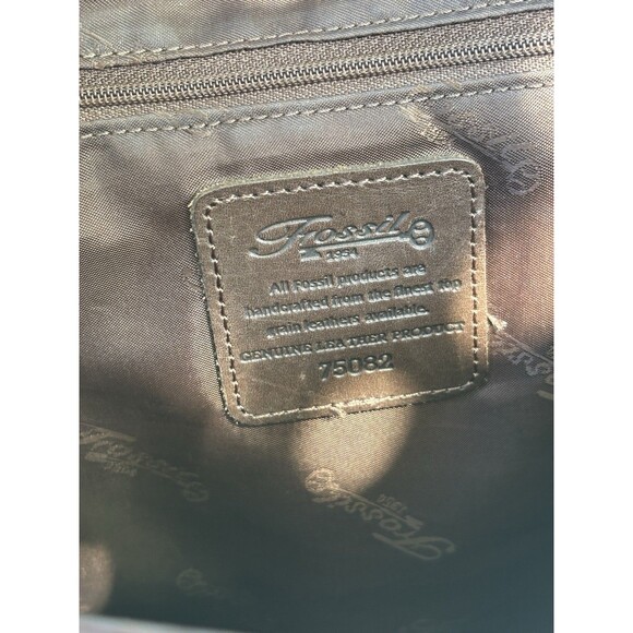 Fossil 75082 Brown Leather Backpack Drawstring Flap Pocket Bag Vintage - Picture 14 of 14